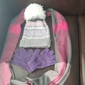 Hat, gloves, and scarf